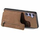 For Samsung Galaxy S25 Ultra 5G Retro Leather Zipper Wallet Back Phone Case(Brown) - 3