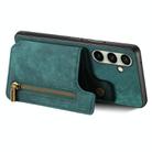 For Samsung Galaxy A56 5G Retro Leather Zipper Wallet Back Phone Case(Green) - 3