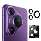 For Huawei Pura 70 Pro / 70 Pro+ ENKAY Hat-Prince 9H Rear Camera Lens Aluminium Alloy Tempered Glass Film(Black) - 1