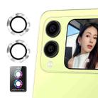 For Huawei nova Flip ENKAY Hat-Prince 9H Rear Camera Lens Aluminium Alloy Tempered Glass Film(Silver) - 1