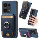 For Xiaomi Redmi Note 13 Pro 4G Retro Splitable Magnetic Stand Card Bag Leather Phone Case(Blue) - 1