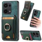 For Xiaomi Redmi Note 13 Pro 4G Retro Splitable Magnetic Stand Card Bag Leather Phone Case(Green) - 1