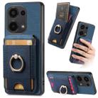 For Xiaomi Redmi Note 13 Pro 5G Retro Splitable Magnetic Stand Card Bag Leather Phone Case(Blue) - 1