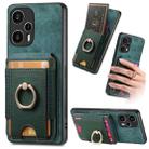 For Xiaomi Redmi Note 12 Turbo Retro Splitable Magnetic Stand Card Bag Leather Phone Case(Green) - 1