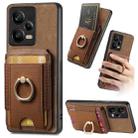 For Xiaomi Poco X5 Retro Splitable Magnetic Stand Card Bag Leather Phone Case(Brown) - 1