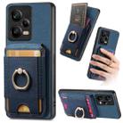For Xiaomi Poco X5 Retro Splitable Magnetic Stand Card Bag Leather Phone Case(Blue) - 1