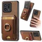 For Xiaomi 13 Retro Splitable Magnetic Stand Card Bag Leather Phone Case(Brown) - 1