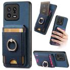 For Xiaomi 13 Retro Splitable Magnetic Stand Card Bag Leather Phone Case(Blue) - 1