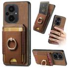 For Xiaomi Poco M5 4G Retro Splitable Magnetic Stand Card Bag Leather Phone Case(Brown) - 1