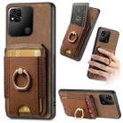 For Xiaomi Redmi 10A Retro Splitable Magnetic Stand Card Bag Leather Phone Case(Brown) - 1