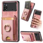 For Xiaomi Poco X4 Pro 5G Retro Splitable Magnetic Stand Card Bag Leather Phone Case(Pink) - 1