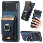 For Xiaomi Poco X4 Pro 5G Retro Splitable Magnetic Stand Card Bag Leather Phone Case(Blue) - 1