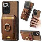 For Xiaomi Redmi Note 10 Pro 5G Retro Splitable Magnetic Stand Card Bag Leather Phone Case(Brown) - 1