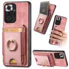 For Xiaomi Redmi Note 10 Pro 4G Retro Splitable Magnetic Stand Card Bag Leather Phone Case(Pink) - 1