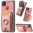 For Xiaomi Redmi 9C Retro Splitable Magnetic Stand Card Bag Leather Phone Case(Pink) - 1