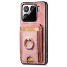 For Xiaomi 15 Retro Splitable Magnetic Stand Card Bag Leather Phone Case(Pink) - 2