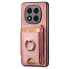 For Redmi Note 14 Pro+ 5G Retro Splitable Magnetic Stand Card Bag Leather Phone Case(Pink) - 2