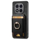 For Redmi Note 14 Pro+ 5G Retro Splitable Magnetic Stand Card Bag Leather Phone Case(Black) - 2