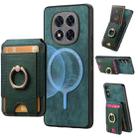 For Redmi Note 14 Pro+ 5G Retro Splitable Magnetic Stand Card Bag Leather Phone Case(Green) - 1