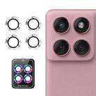 For Motorola Edge 60 Fusion ENKAY Hat-Prince 9H Rear Camera Lens Aluminium Alloy Tempered Glass Film(Silver) - 1