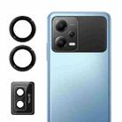 For Xiaomi Poco X5 ENKAY Hat-Prince 9H Rear Camera Lens Aluminium Alloy Tempered Glass Film(Black) - 1