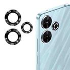 For Redmi Note 13R 5G ENKAY Hat-Prince 9H Rear Camera Lens Aluminium Alloy Tempered Glass Film(Black) - 1