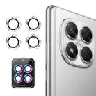 For Xiaomi Poco X7 ENKAY Hat-Prince 9H Rear Camera Lens Aluminium Alloy Tempered Glass Film(Silver) - 1