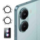 For Xiaomi Poco X7 Pro / Redmi Turbo 4 ENKAY Hat-Prince 9H Rear Camera Lens Aluminium Alloy Tempered Glass Film(Silver) - 1