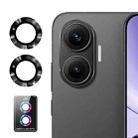 For Redmi Turbo 4 Pro ENKAY Hat-Prince 9H Rear Camera Lens Aluminium Alloy Tempered Glass Film(Black) - 1