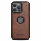 For iPhone 12 Suteni G1 Magsafe Leather Back Phone Case(Brown) - 3