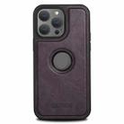 For iPhone 12 Pro Suteni G1 Magsafe Leather Back Phone Case(Purple) - 3