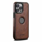 For iPhone 13 Suteni G1 Magsafe Leather Back Phone Case(Brown) - 3