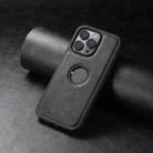 For iPhone 13 Pro Max Suteni G1 Magsafe Leather Back Phone Case(Black) - 2