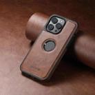 For iPhone 15 Pro Suteni G1 Magsafe Leather Back Phone Case(Brown) - 2