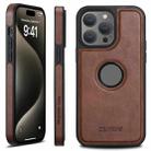 For iPhone 15 Pro Max Suteni G1 Magsafe Leather Back Phone Case(Brown) - 1