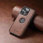 For iPhone 16 Plus Suteni G1 Magsafe Leather Back Phone Case(Brown) - 2