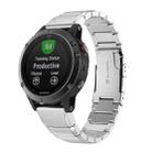 For Garmin Fenix 7S 20mm Tortoise Shell Stainless Steel Watch Band(Sliver) - 1