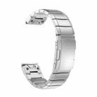 For Garmin Fenix 6S 20mm Tortoise Shell Stainless Steel Watch Band(Sliver) - 2