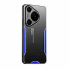 For Huawei Pura 70 Pro Blade Series TPU Hybrid Metal Phone Case(Blue) - 1