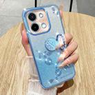 For vivo Y28 4G Gradient Glitter Immortal Flower Ring All-inclusive Phone Case(Bule) - 2