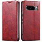 For Google Pixel 8 Suteni J02 Oil Wax Wallet Leather Phone Case(Red) - 1