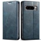 For Google Pixel 8 Suteni J02 Oil Wax Wallet Leather Phone Case(Blue) - 1