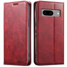 For Google Pixel 8a Suteni J02 Oil Wax Wallet Leather Phone Case(Red) - 1