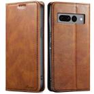 For Google Pixel 7 Suteni J02 Oil Wax Wallet Leather Phone Case(Brown) - 1