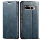 For Google Pixel 7 Suteni J02 Oil Wax Wallet Leather Phone Case(Blue) - 1