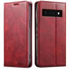 For Google Pixel 6 Pro Suteni J02 Oil Wax Wallet Leather Phone Case(Red) - 1