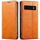 For Google Pixel 6 Pro Suteni J02 Oil Wax Wallet Leather Phone Case(Khaki) - 1