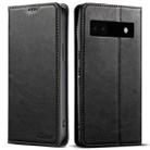 For Google Pixel 6a Suteni J02 Oil Wax Wallet Leather Phone Case(Black) - 1