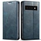 For Google Pixel 6 Suteni J02 Oil Wax Wallet Leather Phone Case(Blue) - 1