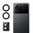 For Xiaomi Poco X5 Pro ENKAY Hat-Prince 9H Rear Camera Lens Aluminium Alloy Tempered Glass Film(Black) - 1